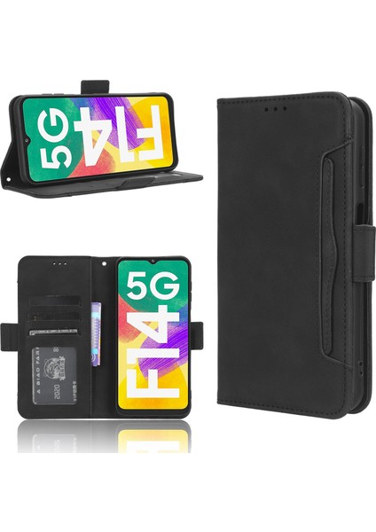 Ile Uyumlu Samsung Galaxy F14 Kredi Kartı Tutuculu Kickstand Koruyucu Cüzdan Kılıfı, Flip Folyo Kitap Pu Deri Darbeye Dayanıklı Kapak (Yurt Dışından) fırsatları