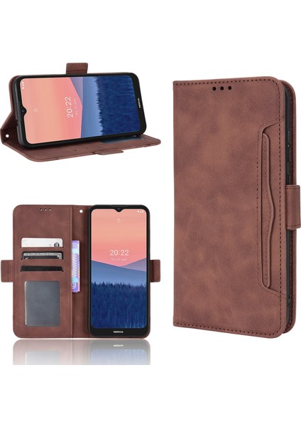 Ile Uyumlu Nokia C21 Kredi Kartı Tutuculu Kickstand Koruyucu Cüzdan Kılıfı, Flip Folyo Kitap Pu Deri Darbeye Dayanıklı Kapak (Yurt Dışından) fırsatları