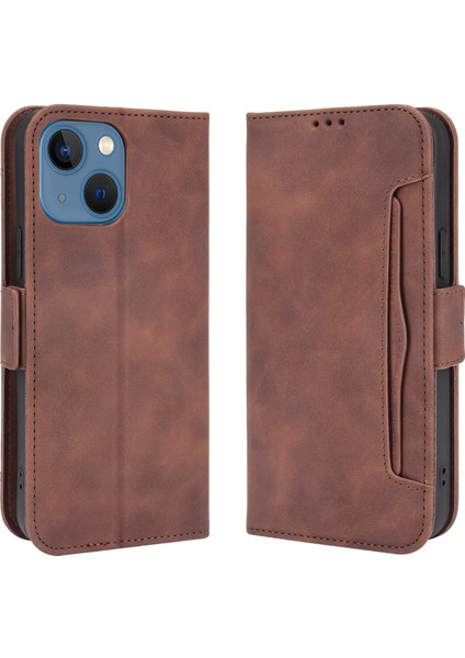 Ile Uyumlu iPhone 13 Mini Kredi Kartı Tutuculu Kickstand Koruyucu Cüzdan Kılıfı, Flip Folyo Kitap Pu Deri Darbeye Dayanıklı Kapak (Yurt Dışından)