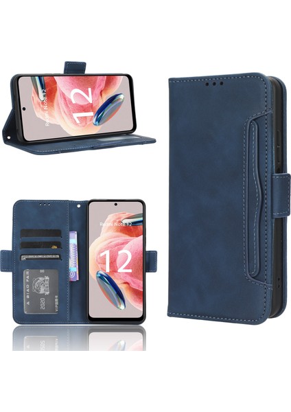 Ile Uyumlu Xiaomi Redmi Note 12 4g Kredi Kartı Tutuculu Kickstand Koruyucu Cüzdan Kılıfı, Flip Folyo Kitap Pu Deri Darbeye Dayanıklı Kapak (Yurt Dışından)