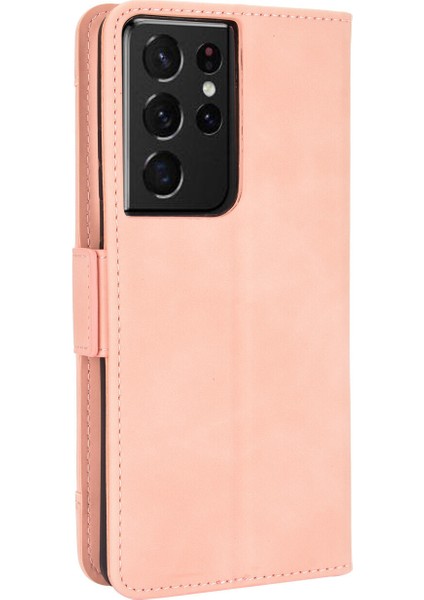 Ile Uyumlu Samsung Galaxy S21 Ultra Kredi Kartı Tutuculu Kickstand Koruyucu Cüzdan Kılıfı, Flip Folyo Kitap Pu Deri Darbeye Dayanıklı Kapak (Yurt Dışından) indirimleri