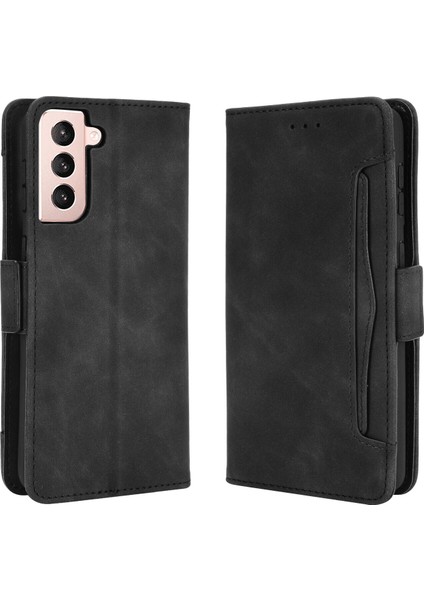 Ile Uyumlu Samsung Galaxy S21 Kredi Kartı Tutuculu Kickstand Koruyucu Cüzdan Kılıfı, Flip Folyo Kitap Pu Deri Darbeye Dayanıklı Kapak (Yurt Dışından)