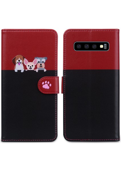 Uyumlu Samsung Galaxy S10 Sevimli Hayvan Desenli Kart Yuvalı Cüzdan Kılıfı (Yurt Dışından) indirimleri
