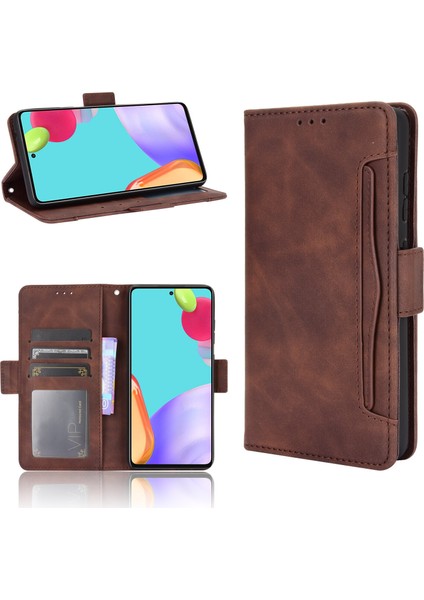 Ile Uyumlu Samsung Galaxy A52 5g Kredi Kartı Tutuculu Kickstand Koruyucu Cüzdan Kılıfı, Flip Folyo Kitap Pu Deri Darbeye Dayanıklı Kapak (Yurt Dışından)