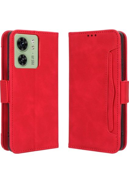 Ile Uyumlu Motorola Moto Edge 40 Kredi Kartı Tutuculu Kickstand Koruyucu Cüzdan Kılıfı, Flip Folyo Kitap Pu Deri Darbeye Dayanıklı Kapak (Yurt Dışından)