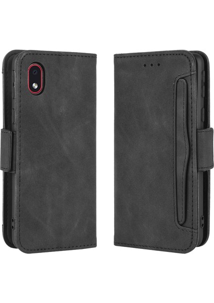 Ile Uyumlu Samsung Galaxy A01 Core Kredi Kartı Tutuculu Kickstand Koruyucu Cüzdan Kılıfı, Flip Folyo Kitap Pu Deri Darbeye Dayanıklı Kapak (Yurt Dışından)