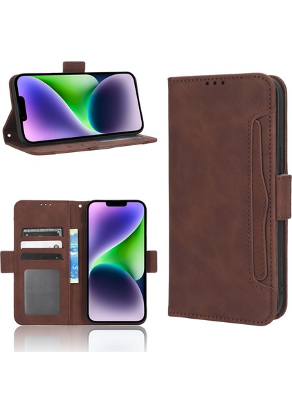Ile Uyumlu iPhone 14 Plus Kredi Kartı Tutuculu Kickstand Koruyucu Cüzdan Kılıfı, Flip Folyo Kitap Pu Deri Darbeye Dayanıklı Kapak (Yurt Dışından) indirimleri