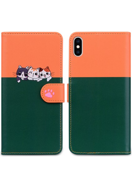 Uyumlu iPhone X/xs Sevimli Hayvan Desenli Kart Yuvalı Cüzdan Kılıfı (Yurt Dışından) indirimleri