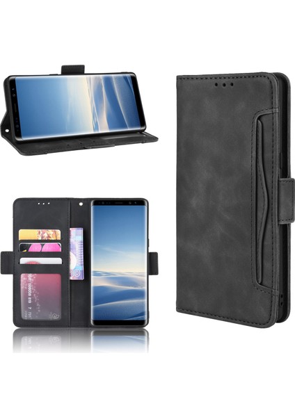 Ile Uyumlu Samsung Galaxy Note 8 Kredi Kartı Tutuculu Kickstand Koruyucu Cüzdan Kılıfı, Flip Folyo Kitap Pu Deri Darbeye Dayanıklı Kapak (Yurt Dışından) fırsatları