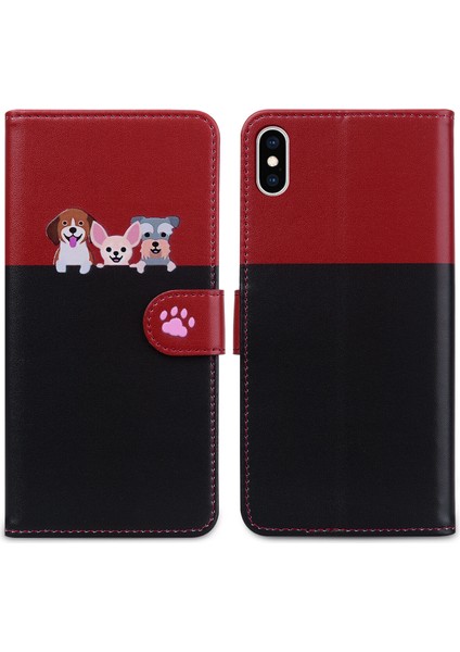 Uyumlu iPhone X/xs Sevimli Hayvan Desenli Kart Yuvalı Cüzdan Kılıfı (Yurt Dışından) indirimleri