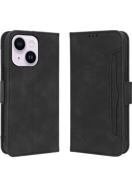 Ile Uyumlu iPhone 15 Plus Kredi Kartı Tutuculu Kickstand Koruyucu Cüzdan Kılıfı, Flip Folyo Kitap Pu Deri Darbeye Dayanıklı Kapak (Yurt Dışından)