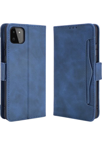 Ile Uyumlu Samsung Galaxy A22 5g Kredi Kartı Tutuculu Kickstand Koruyucu Cüzdan Kılıfı, Flip Folyo Kitap Pu Deri Darbeye Dayanıklı Kapak (Yurt Dışından)