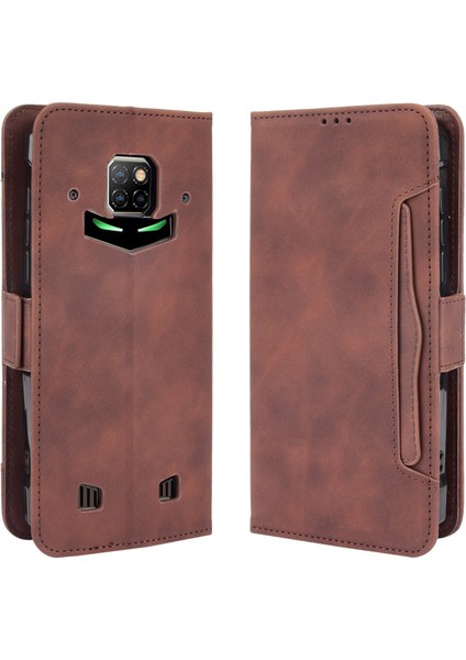 Ile Uyumlu Doogee S88 PLUS/S88 Pro Kredi Kartı Tutuculu Kickstand Koruyucu Cüzdan Kılıfı, Flip Folyo Kitap Pu Deri Darbeye Dayanıklı Kapak (Yurt Dışından)