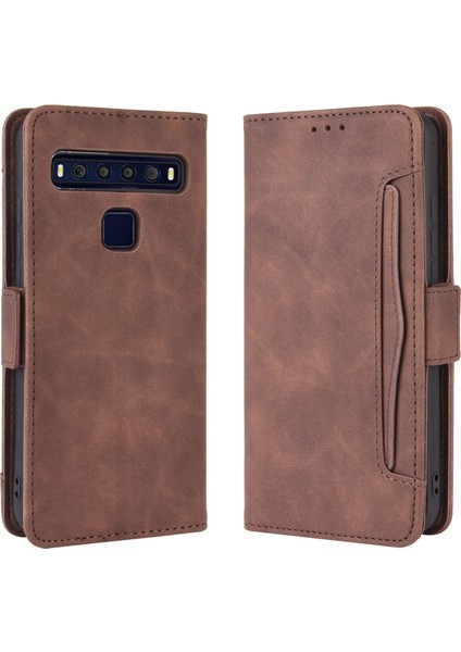 Ile Uyumlu Tcl 10L Kredi Kartı Tutuculu Kickstand Koruyucu Cüzdan Kılıfı, Flip Folyo Kitap Pu Deri Darbeye Dayanıklı Kapak (Yurt Dışından)