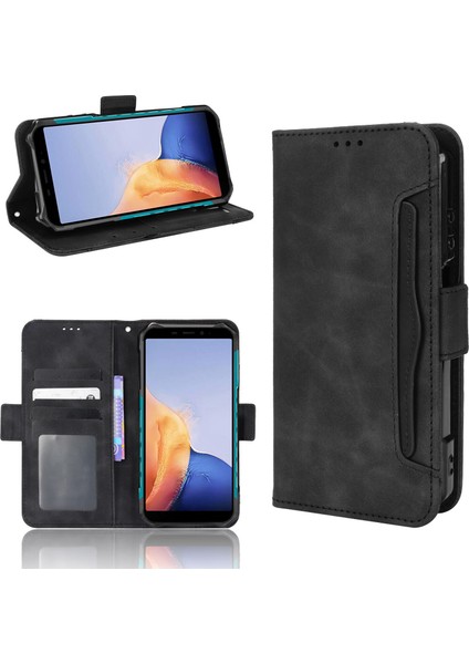 BDT Market Ile Uyumlu Ulefone Armor X9 Kredi Kartı Tutuculu Kickstand Koruyucu Cüzdan Kılıfı, Flip Folyo Kitap Pu Deri Darbeye Dayanıklı Kapak (Yurt Dışından)