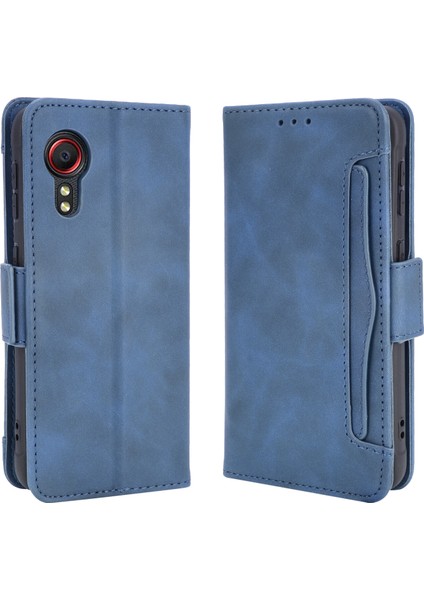 Ile Uyumlu Samsung Galaxy Xcover 5 Kredi Kartı Tutuculu Kickstand Koruyucu Cüzdan Kılıfı, Flip Folyo Kitap Pu Deri Darbeye Dayanıklı Kapak (Yurt Dışından)