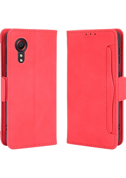 Ile Uyumlu Samsung Galaxy Xcover 5 Kredi Kartı Tutuculu Kickstand Koruyucu Cüzdan Kılıfı, Flip Folyo Kitap Pu Deri Darbeye Dayanıklı Kapak (Yurt Dışından)