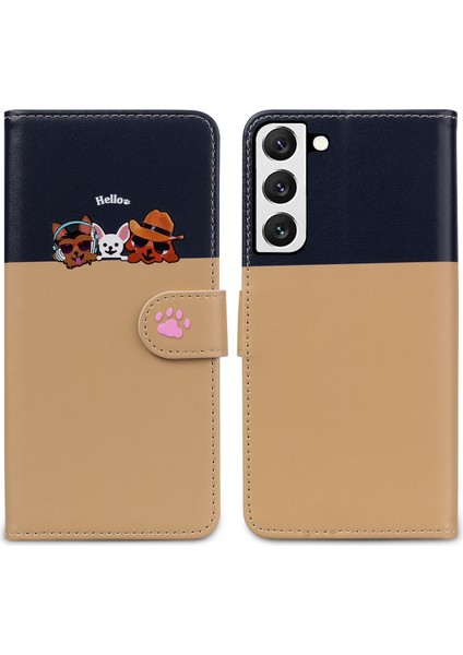 Uyumlu Samsung Galaxy S22 Plus Sevimli Hayvan Desenli Kart Yuvalı Cüzdan Kılıfı (Yurt Dışından) indirimleri