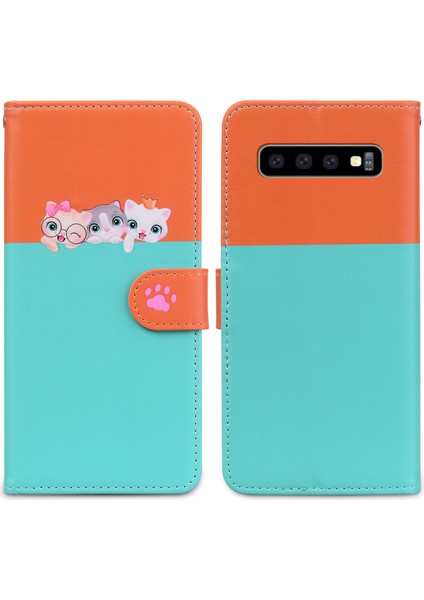 Uyumlu Samsung Galaxy S10 Sevimli Hayvan Desenli Kart Yuvalı Cüzdan Kılıfı (Yurt Dışından) indirimleri