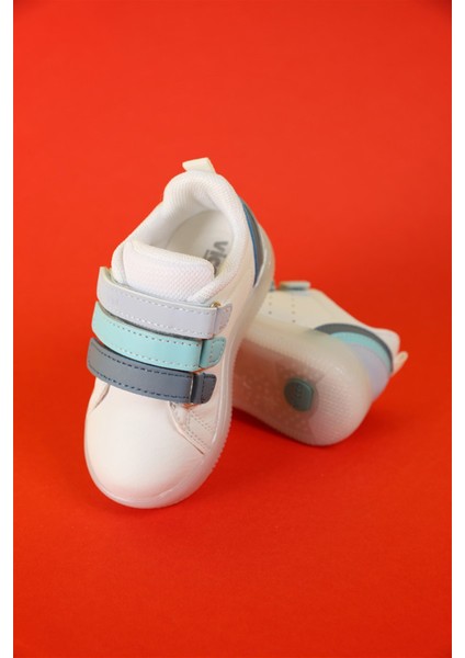 Sun Işıklı Erkek Çocuk Beyaz Mavi Sneaker fırsatları