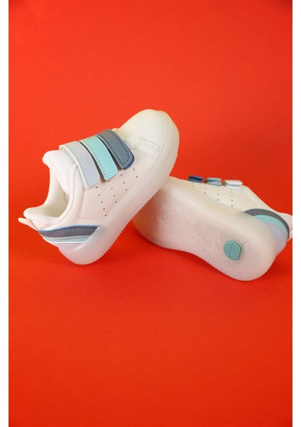 Sun Işıklı Erkek Çocuk Beyaz Mavi Sneaker indirimleri