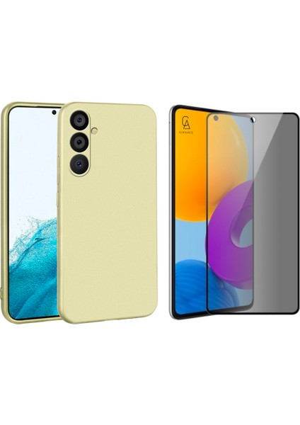 Samsung Galaxy A54 5g Ile Uyumlu Soft Yumuşak Telefon Kılıfı ve Hayalet Privacy Ekran Koruyucu Seti