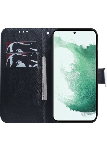 Samsung Galaxy A14 Için 5g Manyetik Kapanış Pu Deri Desen Baskı Flip Kapak Stand Folio Telefon Kılıfı Kabuk Donlamıyorum Telefonuma Dokunmuyor (Yurt Dışından)