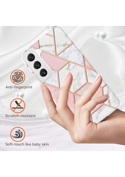 Samsung Galaxy S23 Için Yumuşak Tpu Telefon Kılıfı, Mermer Desen Imd Iml Çift Taraflı Elektrokaplama Koruyucu Kapak Pembe/beyaz (Yurt Dışından) fiyatları