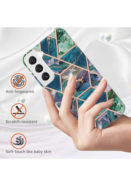 Samsung Galaxy S23 Için Yumuşak Tpu Telefon Kılıfı, Mermer Desen Imd Iml Çift Taraflı Elektrokaplama Koruyucu Kapak Mavisi/yeşil (Yurt Dışından) fiyatları