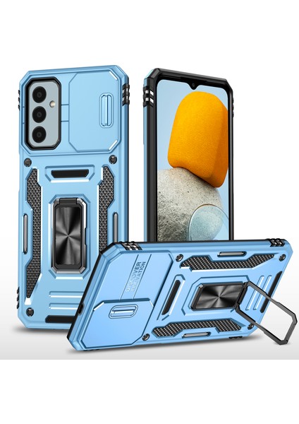 Samsung Galaxy M23 Için Zırh Serisi M23 5G/F23 5G/M13 4g Pc+Tpu Anti-Çizelge Telefon Kılıf Kamera Koruma Kickstand Şok Geçirmez (Yurt Dışından)