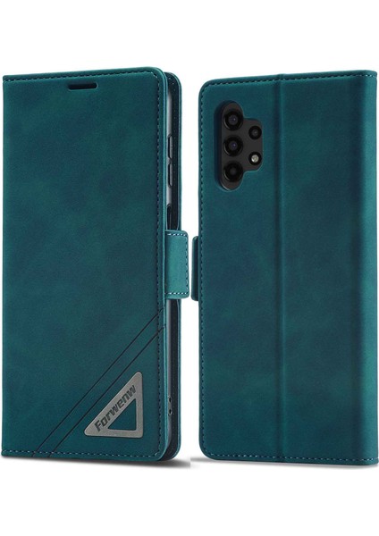 A13 Için 4G/5G/A04S 4g (164.7 x 76.7 x 9.1 Mm) Tam Koruma Pu Deri Deri Telefon Kapağı Folio Flip Cüzdan Standı Case-Canyan (Yurt Dışından)