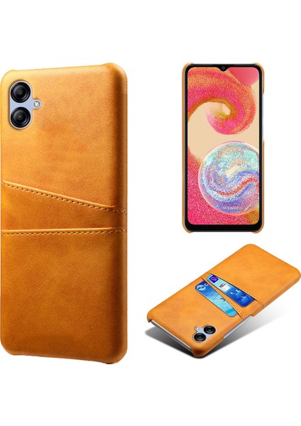 Samsung Galaxy A04 4g (164.4 x 76.3 x 9.1 Mm) Için Çift Kart Yuvalı Telefon Kasası, Düşme Önleme Pu Deri Kaplı Sert Pc Kapak-Turun (Yurt Dışından)