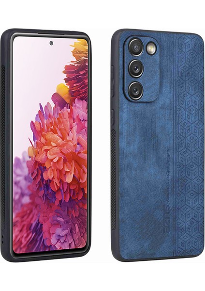 Samsung Galaxy S20 Fe 5G/S20 FE/S20 FE/S20 Fe 2022/S20 Lite Baskılı Pus Deri Kaplamalı Tpu Kapak Çizgiye Dönüş Anti Tele Kılıf Mavisi (Yurt Dışından)