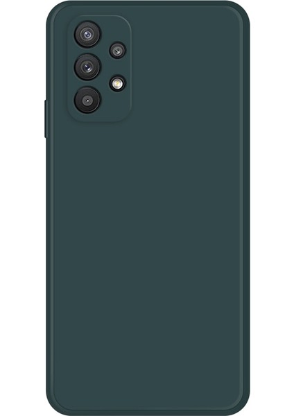 Samsung Galaxy A32 Için 5G/M32 5g Düz Kenar Kalu Esnek Tpu Kılıf Mikrofiber Astar Anti-Slatch Anti-Slatch Telefon Koruyucu Kapak B-Yeşil (Yurt Dışından)