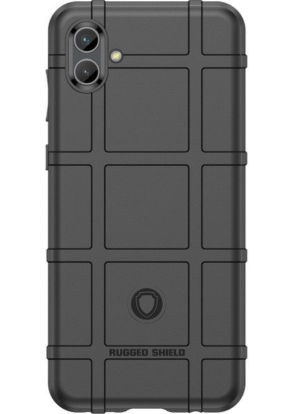 Samsung Galaxy A04 4g (164.4 x 76.3 x 9.1 Mm) Için Sağlam Kare Izgara Koruyucu Kapak, Kalınlaşmış Hava Yastığı Köşeleri Tpu Şok Geçirmez Telefon Kasa-Siyah (Yurt Dışından)