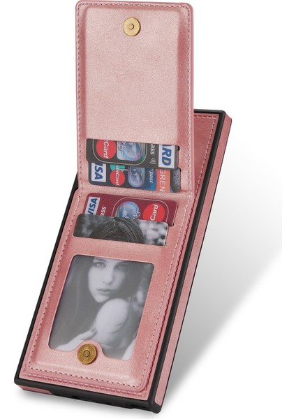 Samsung Galaxy S22 Ultra 5g Şok Geçirmez Dikey Telefon Kılıfı Kickstand Pu Deri+Tpu Rfıd Engelleme Önleyici Telefon Kapak Golü Altın (Yurt Dışından) fiyatları