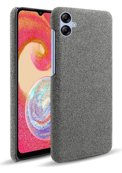 Samsung Galaxy A04 4g (164.4 x 76.3 x 9.1 Mm) Cep Telefonu Kılıfı Koruyucu Kabuk Düz Renk Sert Pc+Bez Telefon Kapak-Grey (Yurt Dışından)