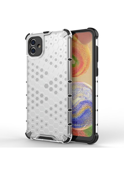 Samsung Galaxy A04 4g (164.4 x 76.3 x 9.1 Mm) Için Tpu+Pc Koruyucu Kılıf Doku Doku Damla Prenser Geri Kapak Grey (Yurt Dışından)