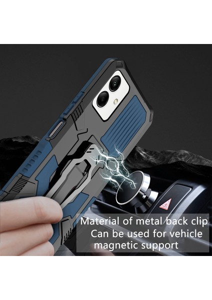Mechwarrior Samsung Galaxy A04 4g (164.4 x 76.3 x 9.1 Mm) Telefon Kabuğu, Koruyucu Kasa Tpu+Pc Arka Klip Kickstand-Mavi ile Sert Zırh Telefonu Kapağı (Yurt Dışından)