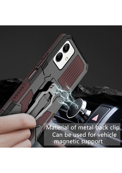 Mechwarrior Samsung Galaxy A04 4g (164.4 x 76.3 x 9.1 Mm) Telefon Kabuğu, Koruyucu Kasa Tpu+Pc Arka Klip Kickstand-Coffee ile Sert Zırh Telefonu Kapağı (Yurt Dışından)