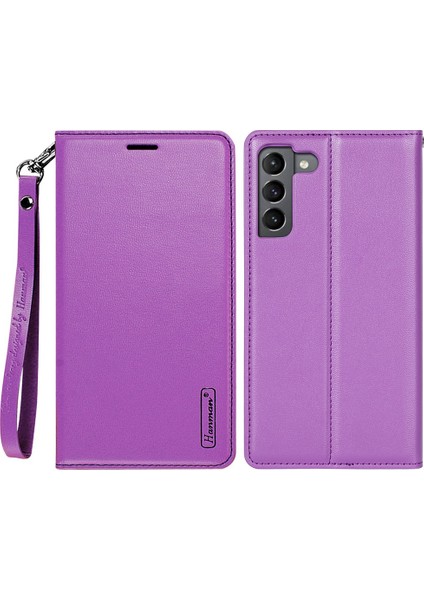Hanman Minuo Serisi Samsung Galaxy S21+ 5g Cüzdan Stand Pu Deri Damla Geçirmez Cep Telefonu Kılıf Etme (Yurt Dışından)
