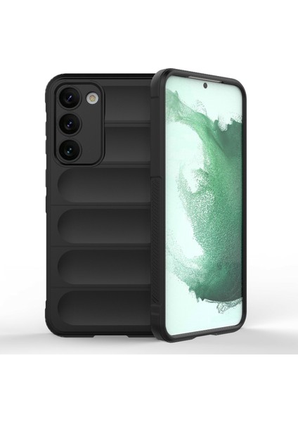 Samsung Galaxy S23 Için+ Anti-Drop Engebeli Cep Telefonu Kılıfı Şok Geçirmez Tpu Arka Kapak Koruyucu-Black (Yurt Dışından)