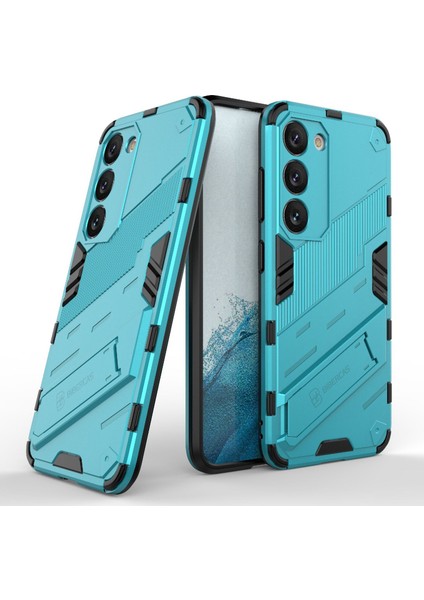 Samsung Galaxy S23+IÇIN Cep Telefonu Kılıfı, Kickstand Hard Pc+Yumuşak Tpu Anti-Drop Hibrit Koruyucu Kapak Baby Blue (Yurt Dışından)