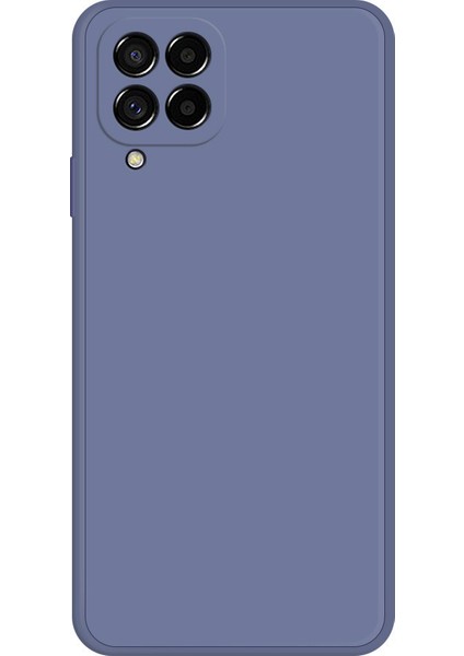 Samsung Galaxy M53 Için 5g Bump Geçirmez Akıllı Telefon Kılıfı, Ka Tpu+Mikrofiber Astar Düz Kenar Telefon Geri Arka Kapak Kapak Grey Mavisi (Yurt Dışından)