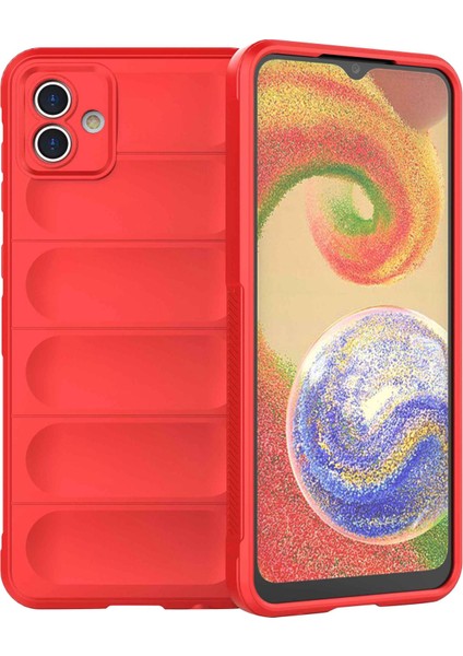 Samsung Galaxy A04 4g (164.4 x 76.3 x 9.1 Mm) Esnek Tpu Cep Telefonu Arka Kapak Düşme Önleme Telefon Koruyucu Kasa-Kırmızı (Yurt Dışından)