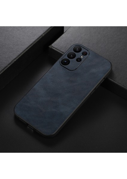 Samsung Galaxy S23 Için Ultra Damla Koruma Koruma Cowhide Doku Pu Deri Kaplama Telefon Kılıfı Sabit Pc Yumuşak Tpu Kapak-Blue (Yurt Dışından) fiyatları
