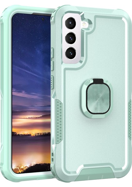 Samsung Galaxy S22+ 5g Için 3'ü 1 Arada Şokla Telefon Kasası, Kickstand Ring Tutucu Anti Kickstand Ring Tutucu Telefon Geri Kapak Yeşilleri (Yurt Dışından)