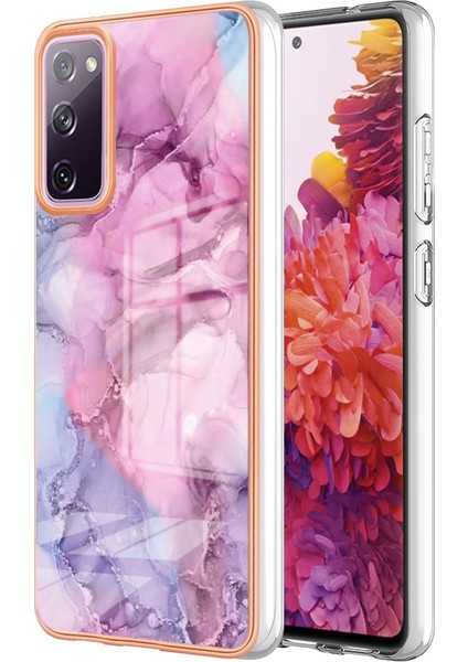 Samsung Galaxy S20 Fe 4G/5G/S20 Fe 2022/S20 Lite 2.0mm Imd Mermer Desen Tpu Kapak Geri Koruyucu Elektraplama Telefon Kapak Çizgisi (Yurt Dışından) fiyatları