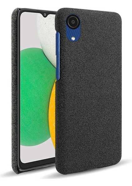 Samsung Galaxy A23E Çizgiye Karşı Çizelge Anti Cep Telefon Kılıfı Kabuk Düz Renk Sert Pc+Bez Telefon Kapak Black (Yurt Dışından)