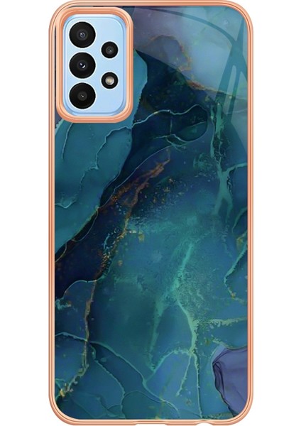 Samsung Galaxy A33 Için 5g Imd Mermer Desen Şok Geçirmez Telefon Kılıfı Elektraplama Çerçevesi 2.0mm Yumuşak Tpu Kapak Yahudi (Yurt Dışından)